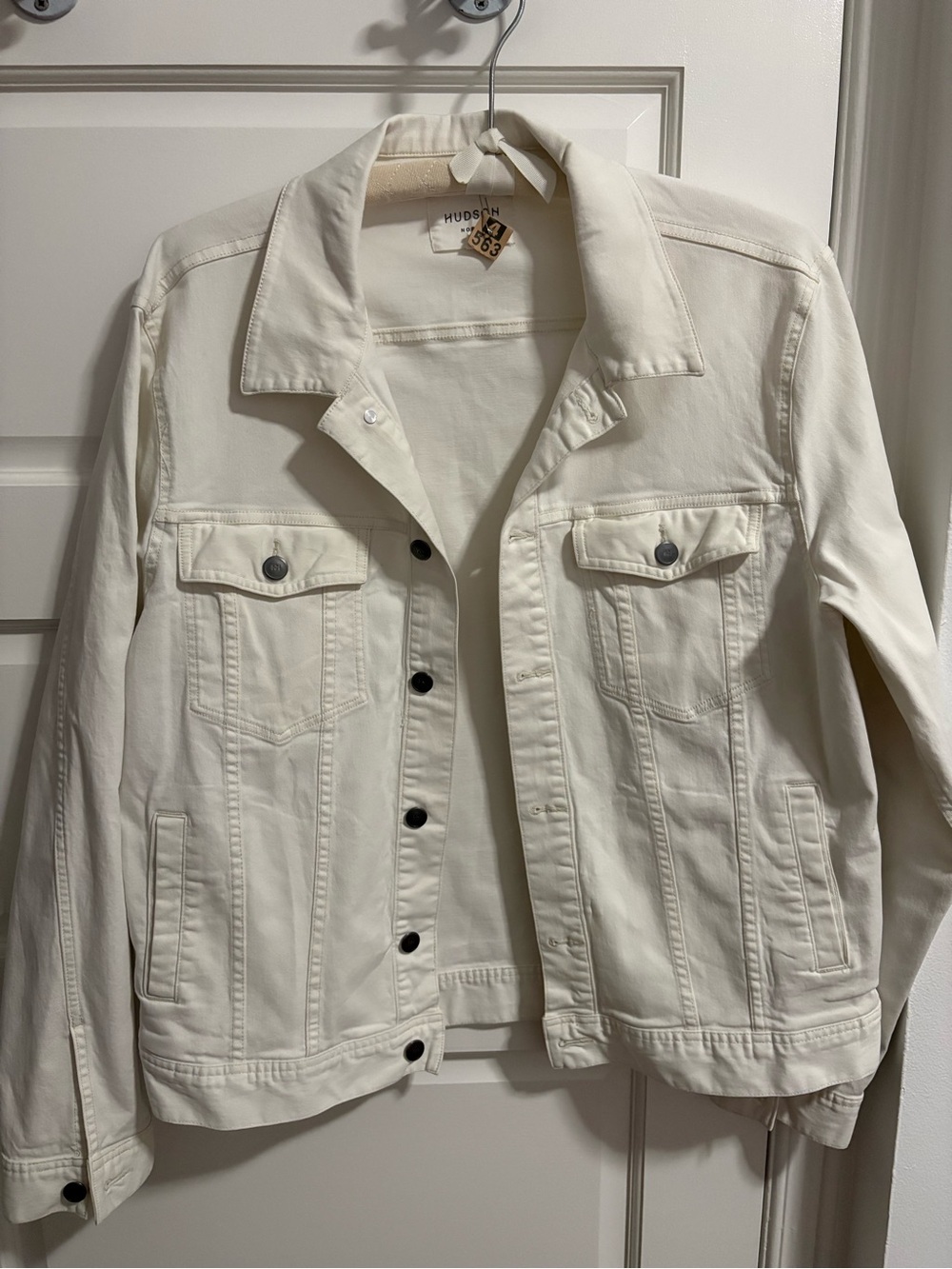 Hudson Jeans Cream Denim Trucker Jacket